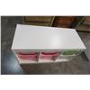 Image 3 : WHITE ORGANIZER SHELF WITH BINS