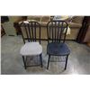 Image 1 : TWO WOOD PAND METAL CHAIRS