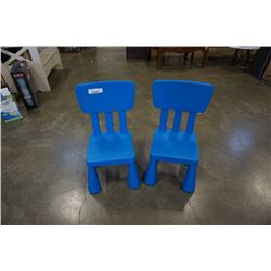 2 BLUE KIDS CHAIRS