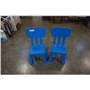 Image 1 : 2 BLUE KIDS CHAIRS