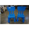 Image 2 : 2 BLUE KIDS CHAIRS