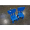 Image 3 : 2 BLUE KIDS CHAIRS