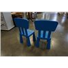 Image 4 : 2 BLUE KIDS CHAIRS