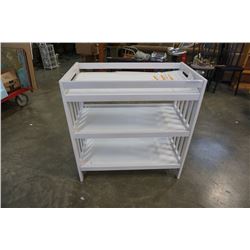 White baby change table with pad