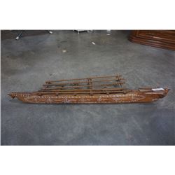 CARVED WOOD BOAT