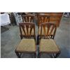 Image 8 : VINTAGE OAK DRAWLEAF DINING TABLE WITH 4 CHAIRS