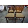 Image 9 : VINTAGE OAK DRAWLEAF DINING TABLE WITH 4 CHAIRS