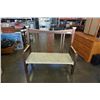 Image 1 : VINTAGE OAK AND METAL BENCH