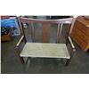 Image 2 : VINTAGE OAK AND METAL BENCH