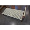 Image 4 : VINTAGE OAK AND METAL BENCH