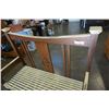 Image 5 : VINTAGE OAK AND METAL BENCH