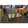 Image 7 : VINTAGE OAK AND METAL BENCH