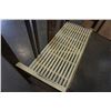 Image 9 : VINTAGE OAK AND METAL BENCH