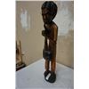 Image 2 : LARGE WOODEN SMOKING PIPE FIGURE 32IN TALL