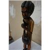 Image 3 : LARGE WOODEN SMOKING PIPE FIGURE 32IN TALL