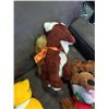 Image 4 : 2 VINTAGE PAJAMA CASES AND OTHER STUFFED ANIMAL