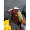 Image 5 : 2 VINTAGE PAJAMA CASES AND OTHER STUFFED ANIMAL