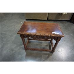 HIGHLY CARVED ENDTABLE