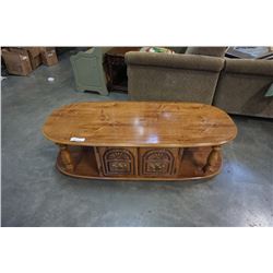 WOOD COFFEE TABLE WITH STORAGE