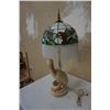 Image 2 : VINTAGED LEADED GLASS PELICAN LAMP