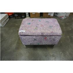 PURPLE STORAGE STOOL