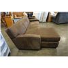 Image 10 : BROWN MICROFIBER URBAN BARN SOFA WITH REVERSABLE CHAISE