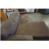 Image 11 : BROWN MICROFIBER URBAN BARN SOFA WITH REVERSABLE CHAISE