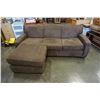Image 1 : BROWN MICROFIBER URBAN BARN SOFA WITH REVERSABLE CHAISE