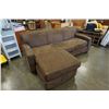 Image 3 : BROWN MICROFIBER URBAN BARN SOFA WITH REVERSABLE CHAISE