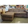 Image 4 : BROWN MICROFIBER URBAN BARN SOFA WITH REVERSABLE CHAISE
