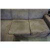 Image 6 : BROWN MICROFIBER URBAN BARN SOFA WITH REVERSABLE CHAISE
