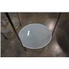 Image 4 : PAIR OF ROUND ROLLING GLASSTOP 2 TIER ENDTABLES