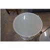 Image 5 : PAIR OF ROUND ROLLING GLASSTOP 2 TIER ENDTABLES