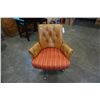 Image 1 : LEATHER BUTTONBACK ROLLING OFFICE CHAIR