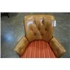Image 7 : LEATHER BUTTONBACK ROLLING OFFICE CHAIR