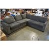 Image 1 : LARGE GREY UPHOLSTERED HIDE A BED SECTIONAL PILLOWBACK