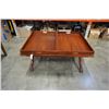Image 1 : POLO RALPH LAUREN COFFEE TABLE WITH 2 SERVING TRAY INSERTS - ROSEWOOD