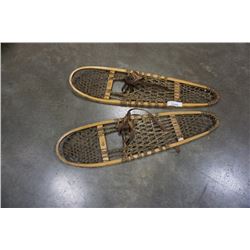 PAIR OF FABER SINEW AND WOOD SNOWSHOES