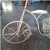 Image 3 : White decorative metal tricycle plant holder