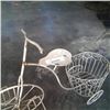 Image 4 : White decorative metal tricycle plant holder