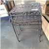 Image 4 : 2 decorative metal nesting tables