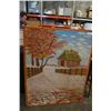 Image 1 : LARGE WOOL NEEDLE POINT STYLE WALL ART 39" X 49"