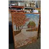 Image 2 : LARGE WOOL NEEDLE POINT STYLE WALL ART 39" X 49"