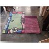 Image 1 : STRIPED AREA CARPET AND PINK AREA CARPET