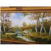 Image 2 : Large oil on canvas and needlepoint