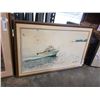 Image 1 : Oil on canvas "Boat speeding on the sea" Signed Raymond Chow 1990
