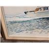 Image 6 : Oil on canvas "Boat speeding on the sea" Signed Raymond Chow 1990