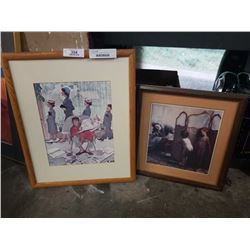 Framed norman rockwell and paul peel