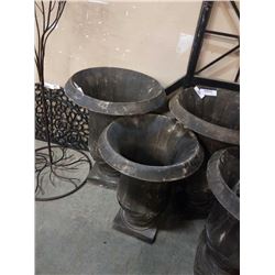 Large and medium metal planters