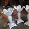 Image 2 : Lot of 4 heavy metal flower pedal stands